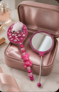 Bedazzled Handheld Beaded Mirror