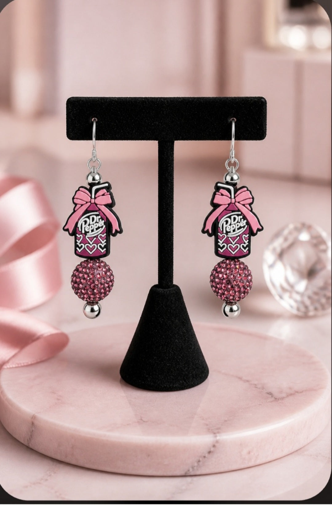 Dr. Pepper Silicone Earrings